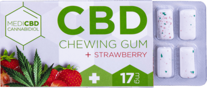 CHEWINGUM FRAISE 17 MG DE CBD